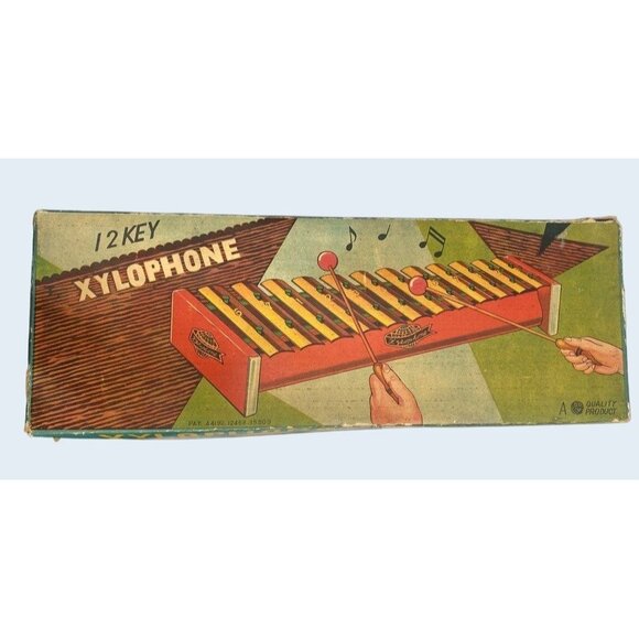 Vintage Toy Xylophone Original Box - Picture 1 of 11